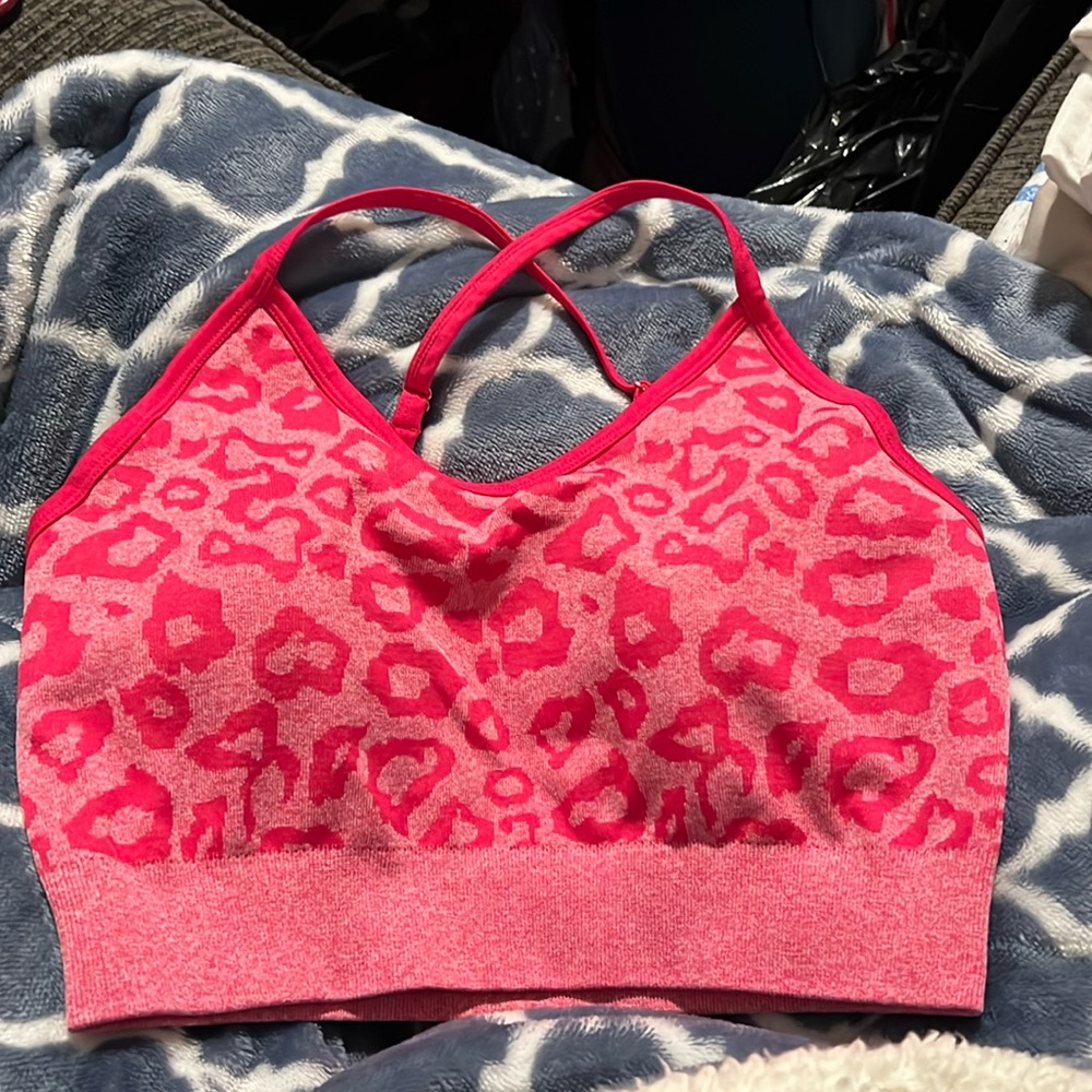 Hot Pink Sports Bra